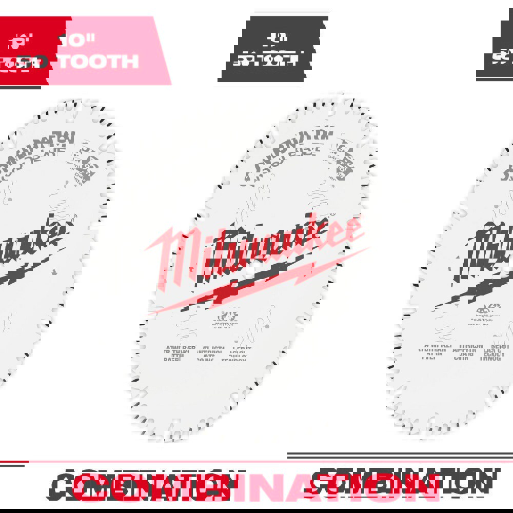 Wet & Dry-Cut Saw Blades; Blade Diameter (Inch): 10 ; Blade Material: Tungsten Carbide Tipped ; Blade Thickness (Decimal Inch): 0.0650 ; Arbor Hole Diameter (Inch): 5/8 ; Number of Teeth: 50 ; Arbor Style: Round
